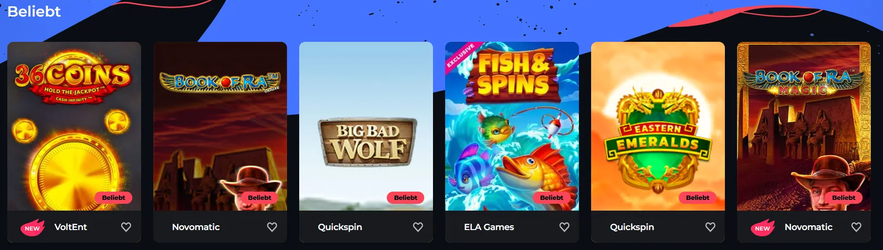 Boomerang Casino Games List